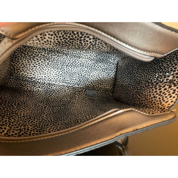 Alyssa Satchel Heart Embossed Bag Purse - Vegan- (Mini Version) NEW - Picture 7 of 11